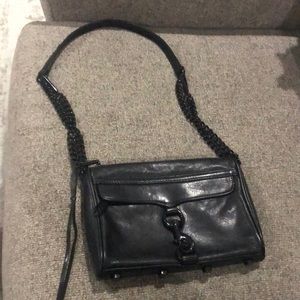 All black rebecca minkoff crossbody purse